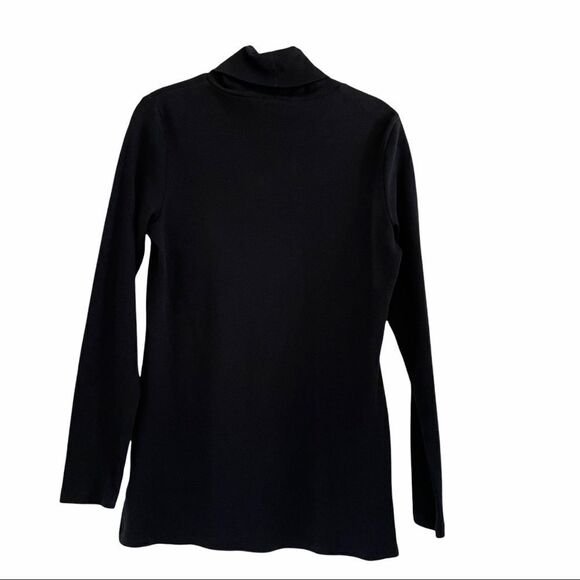 Isaac Mizrahi Black Pima Cotton Turtleneck XS - Picture 1 of 3